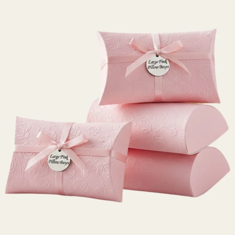 Large Pink Pillow Boxes - Hot Custom Boxes