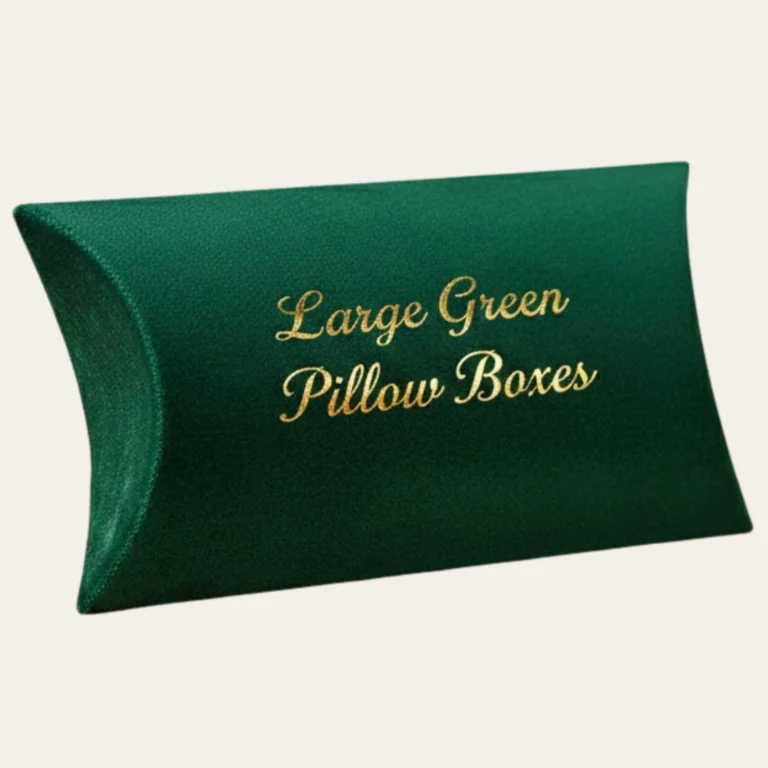 Large Green Pillow Boxes  - Hot Custom Boxes