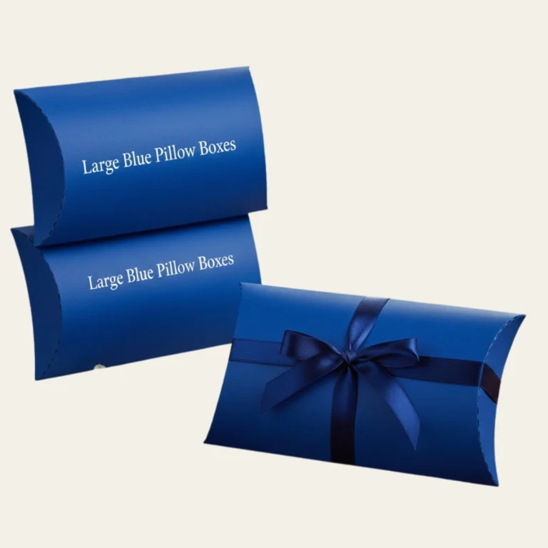 Large Blue Pillow Boxes - Hot Custom Boxes