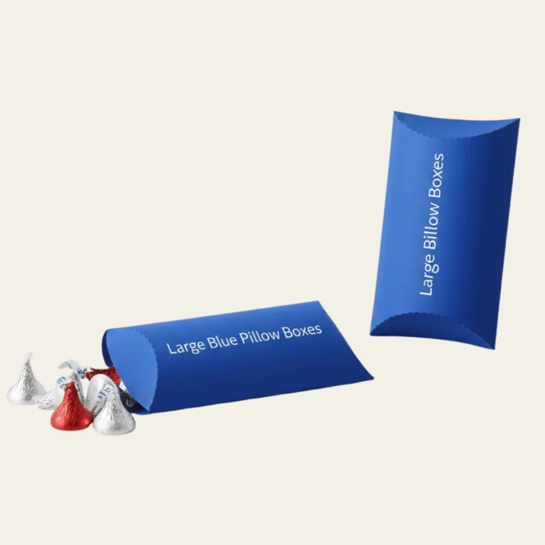 Large Blue Pillow Boxes - Hot Custom Boxes