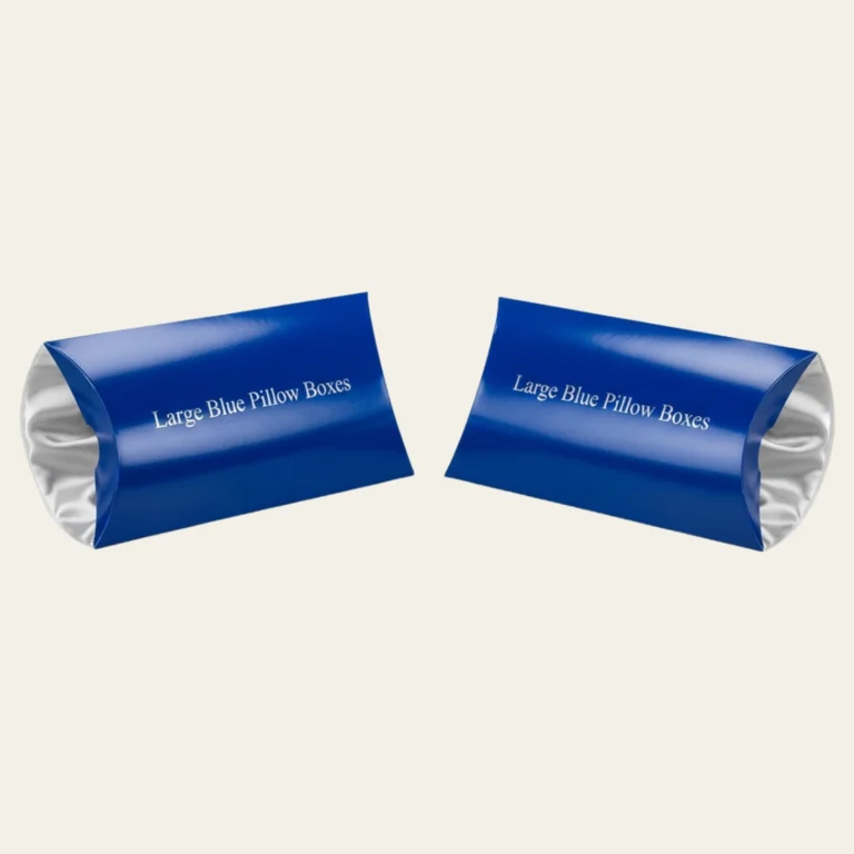 Large Blue Pillow Boxes - Hot Custom Boxes