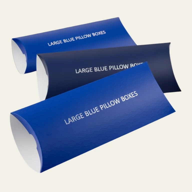 Large Blue Pillow Boxes - Hot Custom Boxes
