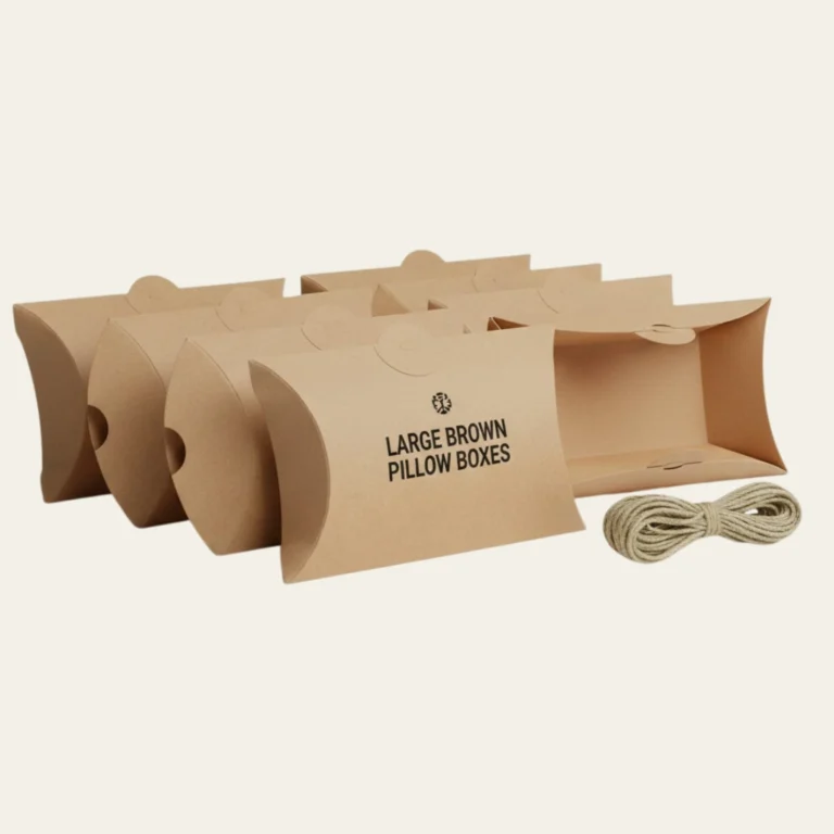 Large Brown Pillow Boxes - Hot Custom Boxes