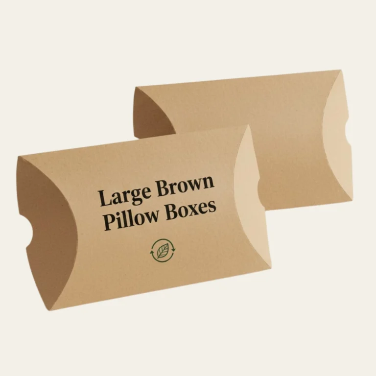 Large Brown Pillow Boxes - Hot Custom Boxes