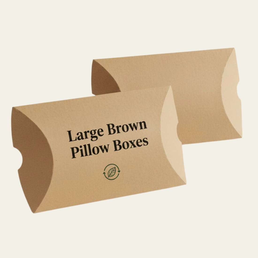 Large Brown Pillow Boxes - Hot Custom Boxes