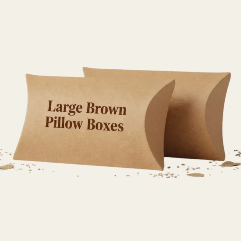 Large Brown Pillow Boxes - Hot Custom Boxes