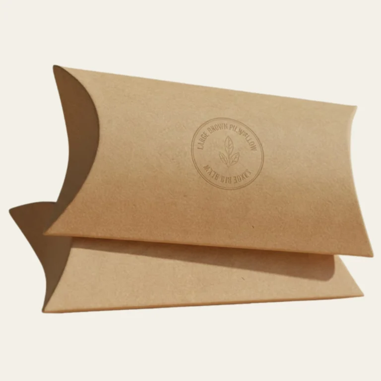 Large Brown Pillow Boxes - Hot Custom Boxes