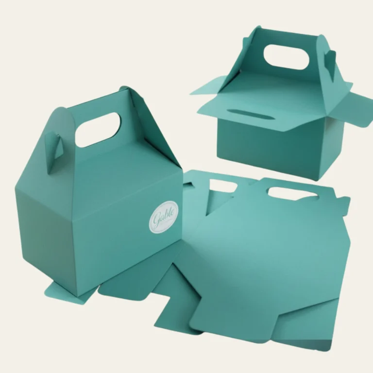 Teal Gable Boxes - Hot Custom Boxes