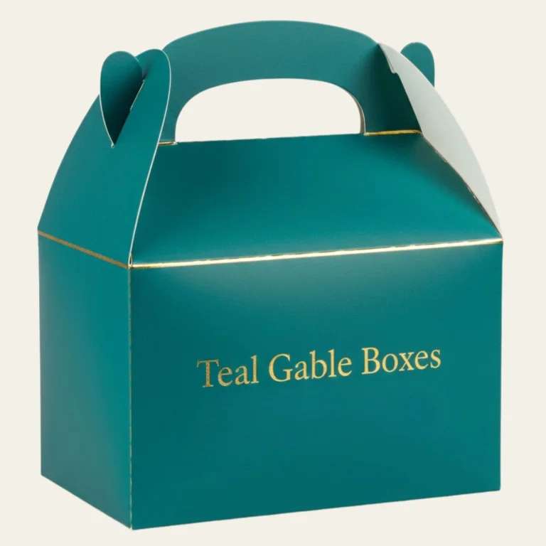 Teal Gable Boxes - Hot Custom Boxes