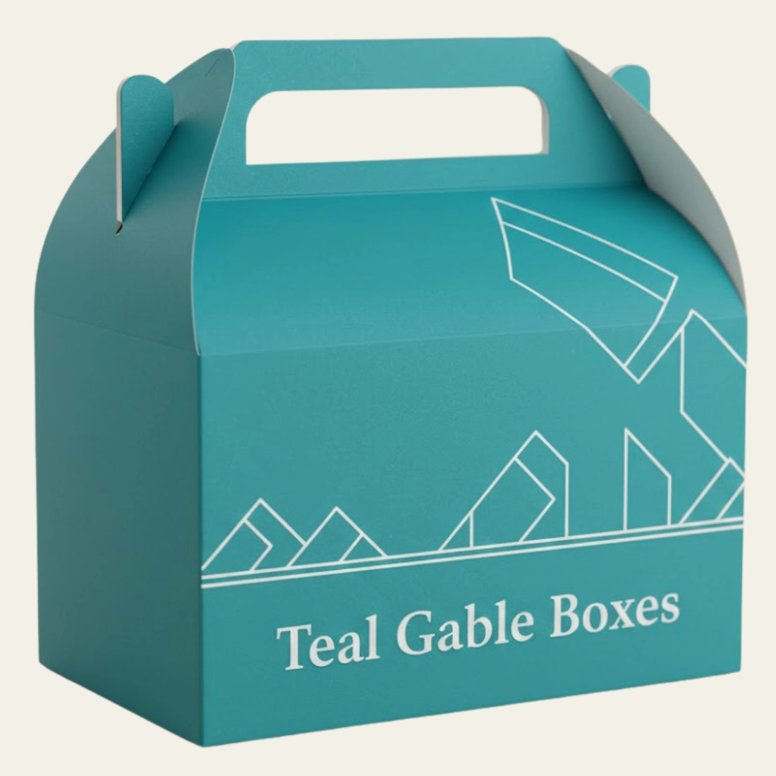 Teal Gable Boxes - Hot Custom Boxes