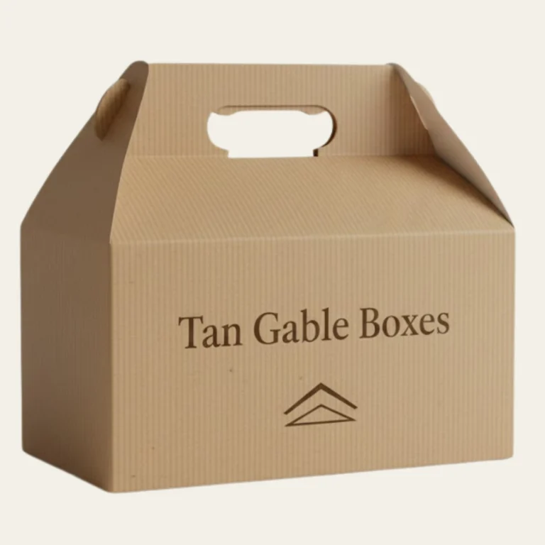 Tan Gable Boxes - Hot Custom Boxes