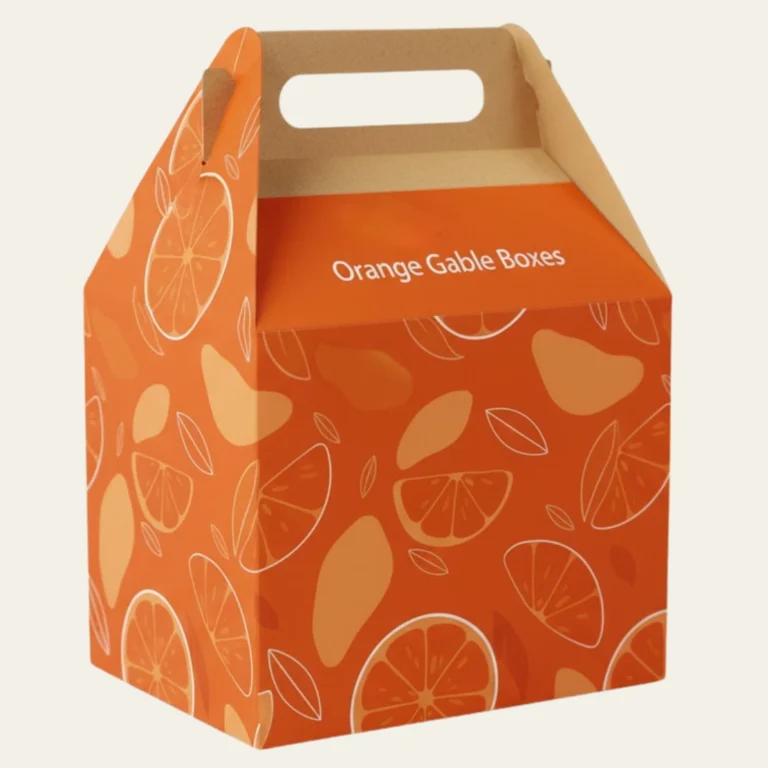 Orange Gable Boxes - Hot Custom Boxes