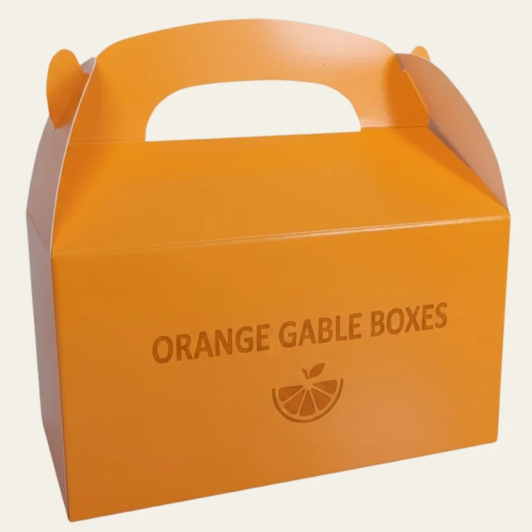 Orange Gable Boxes - Hot Custom Boxes