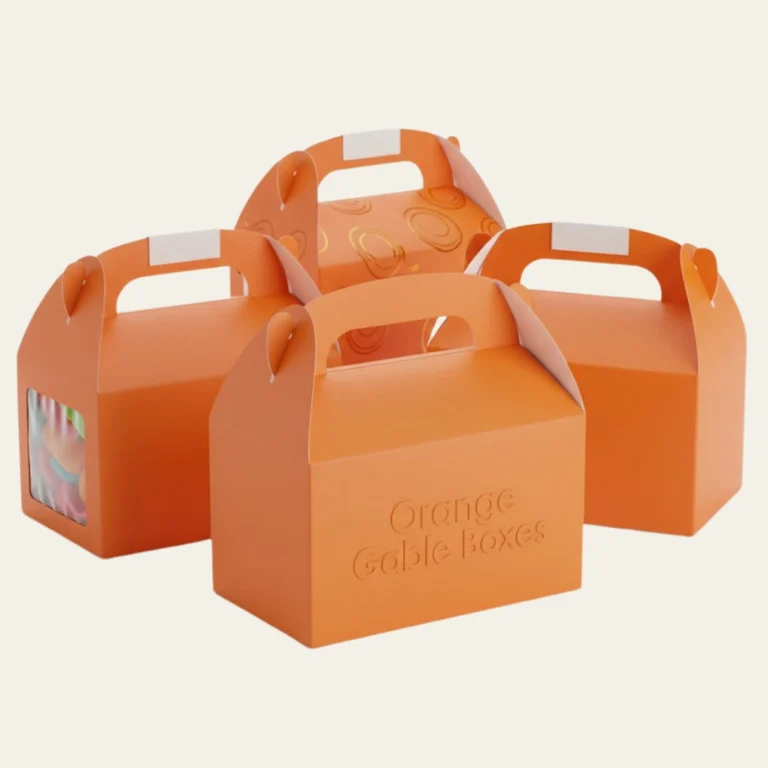 Orange Gable Boxes - Hot Custom Boxes