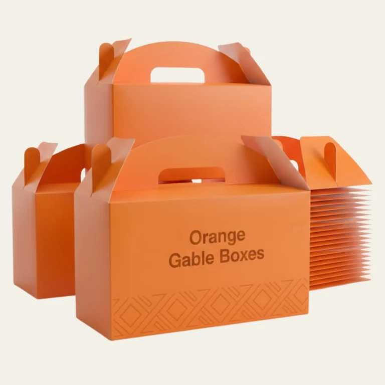 Orange Gable Boxes - Hot Custom Boxes