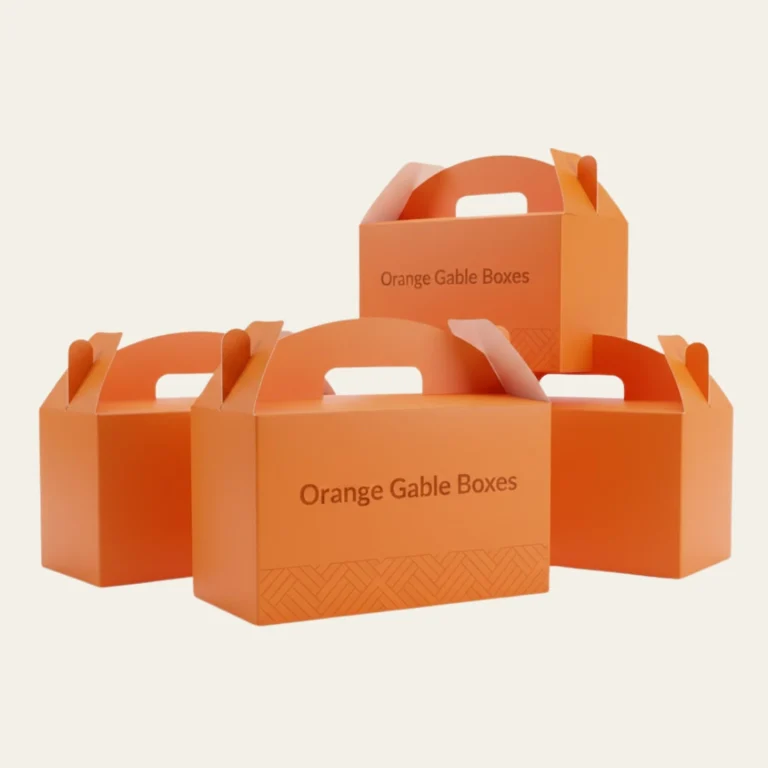 Orange Gable Boxes - Hot Custom Boxes