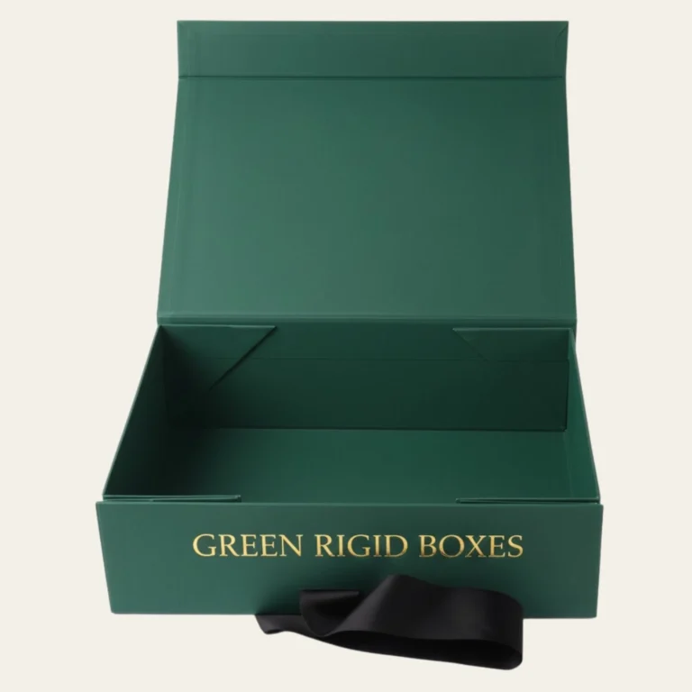 Green Rigid Boxes - Hot Custom Boxes