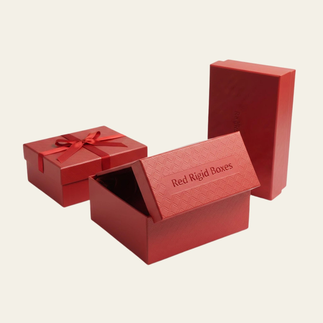 Red Rigid Boxes - Hot Custom Boxes