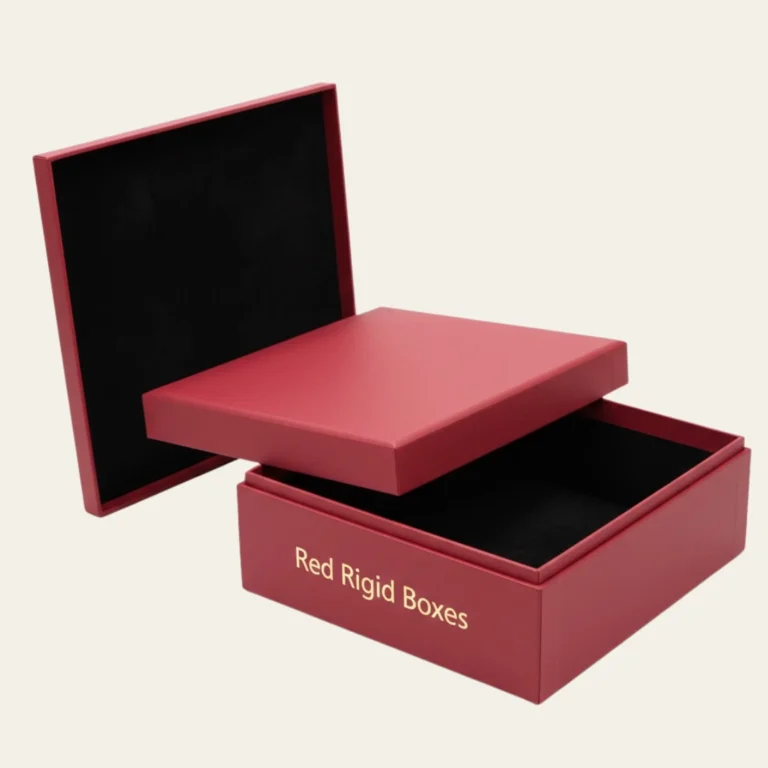 Red Rigid Boxes Wholesale | Custom Red Rigid Packaging Boxes