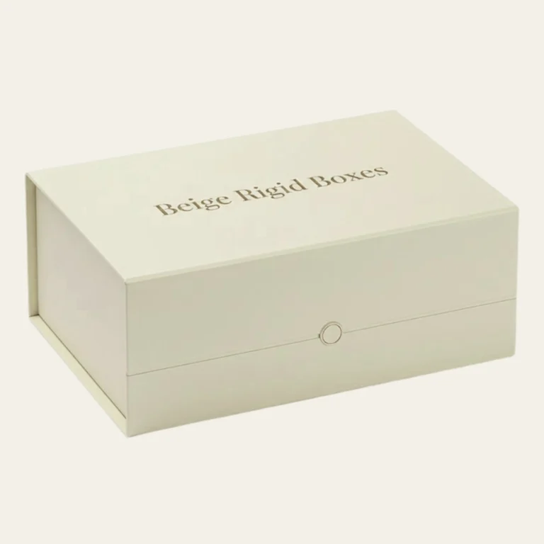Beige Rigid Boxes - Hot Custom Boxes