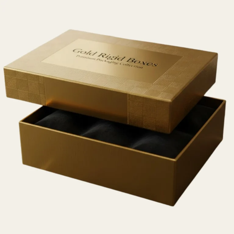 Gold Rigid Boxes - Hot Custom Boxes