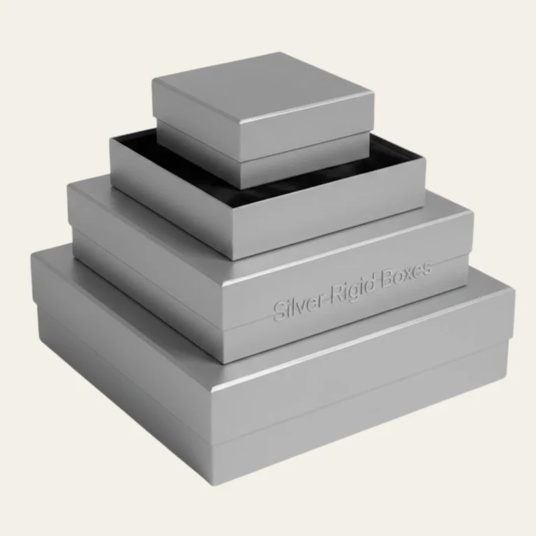 Silver Rigid Boxes - Hot Custom Boxes