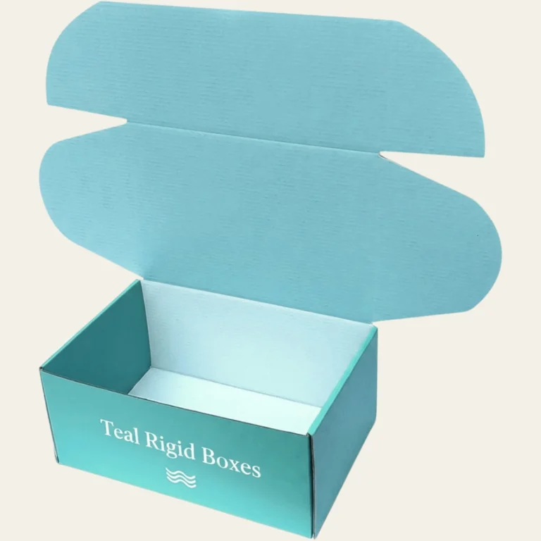 Teal Rigid Boxes - Hot Custom Boxes