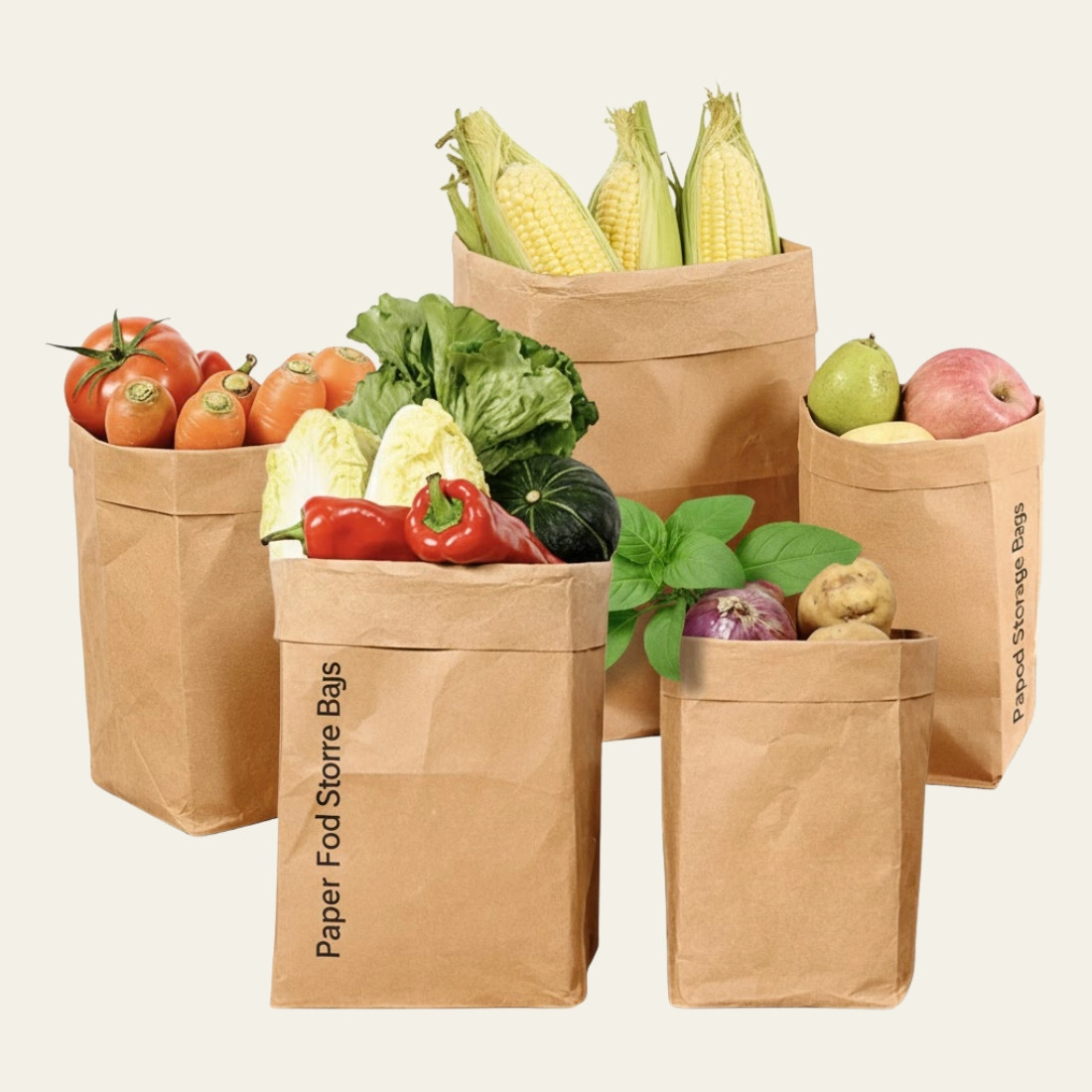 Paper Food Storage Bags - Hot Custom Boxes
