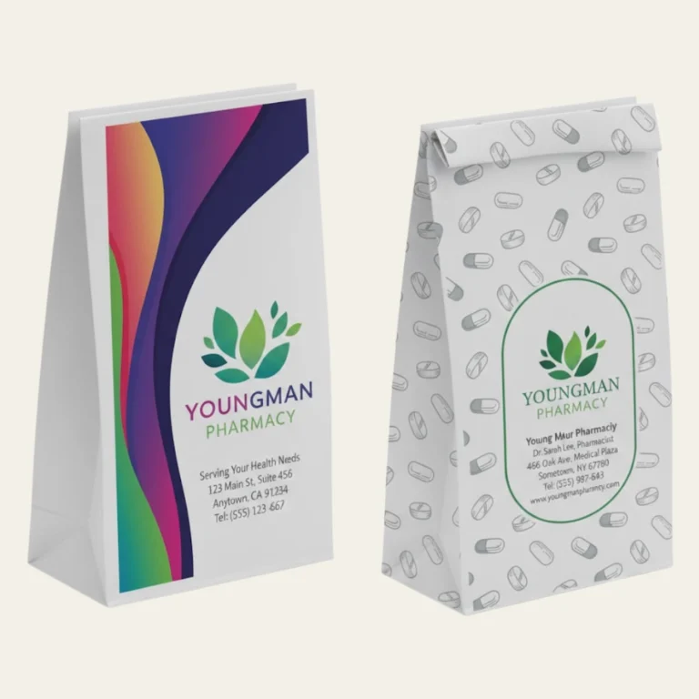 Paper Pharmacy Bags - Hot Custom Boxes