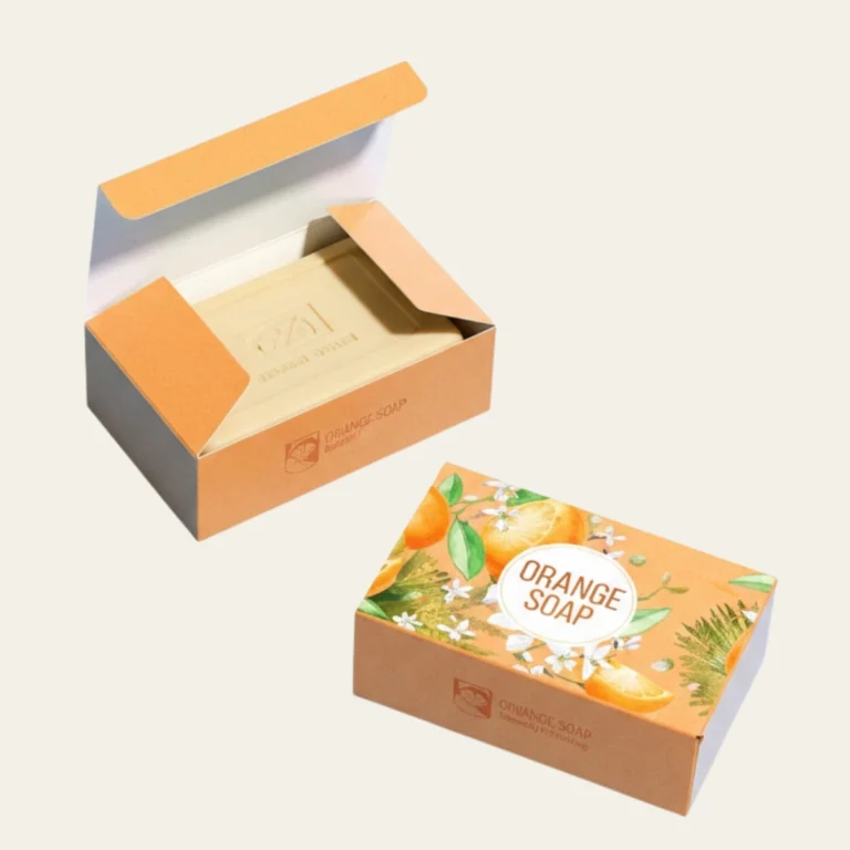 Orange Soap Boxes - Hot Custom Boxes