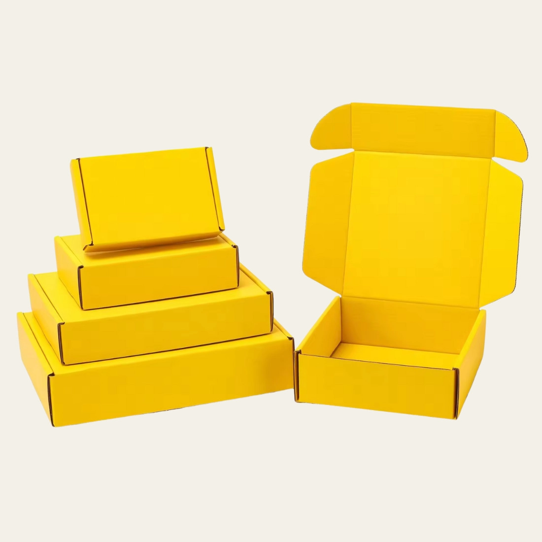 Yellow Cardboard Boxes - Hot Custom Boxes