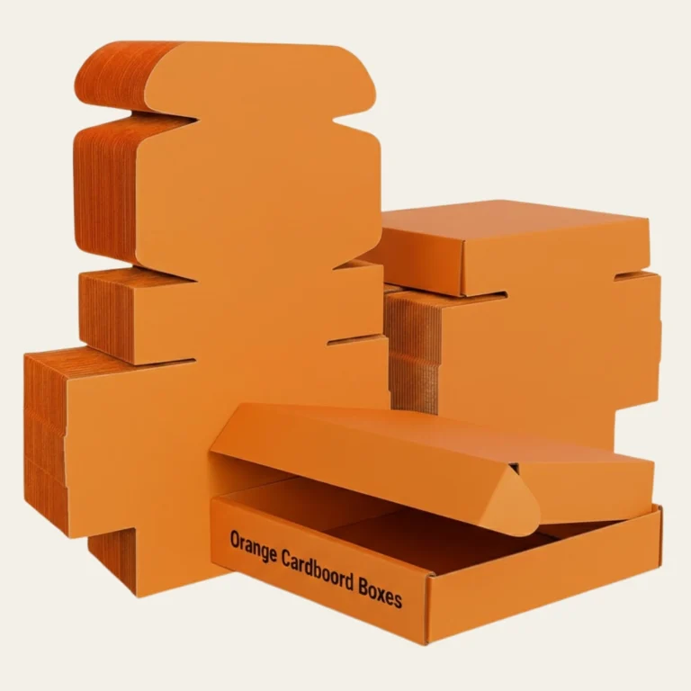Orange Cardboard Boxes  - Hot Custom Boxes