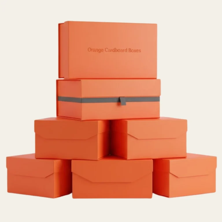 Orange Cardboard Boxes  - Hot Custom Boxes