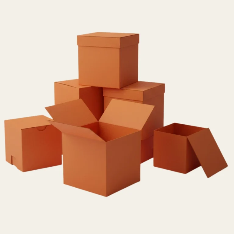 Orange Cardboard Boxes  - Hot Custom Boxes