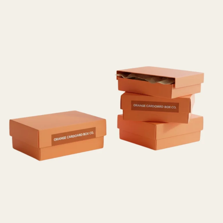 Orange Cardboard Boxes  - Hot Custom Boxes