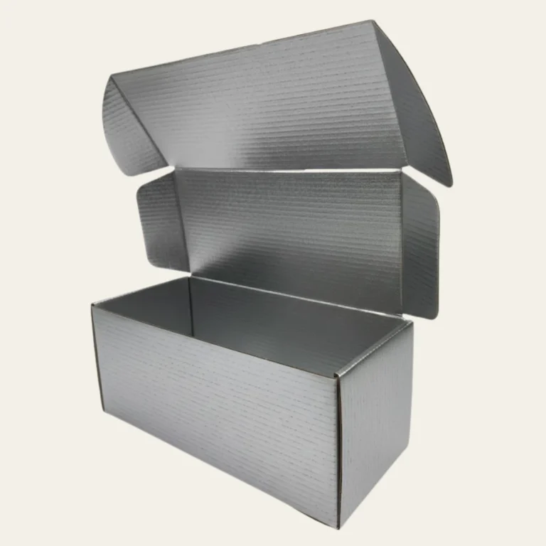 Silver Corrugated Boxes - Hot Custom Boxes