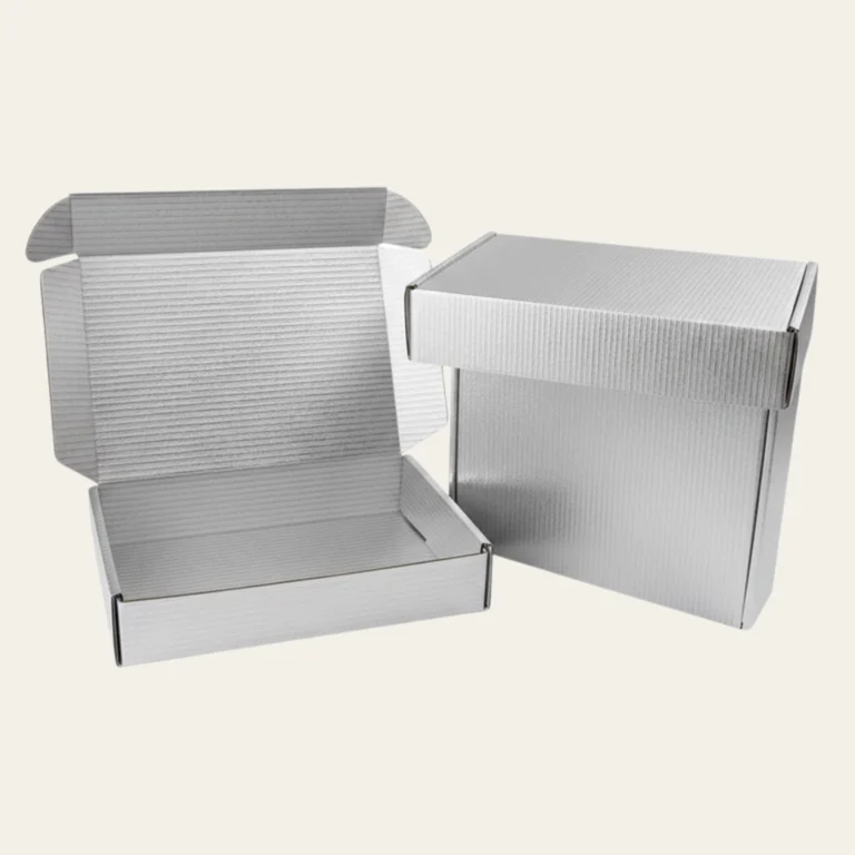 Silver Corrugated Boxes - Hot Custom Boxes