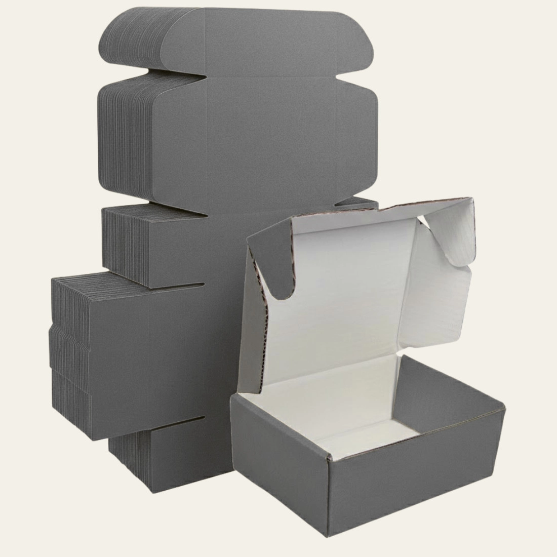 Gray Corrugated Boxes - Hot Custom Boxes