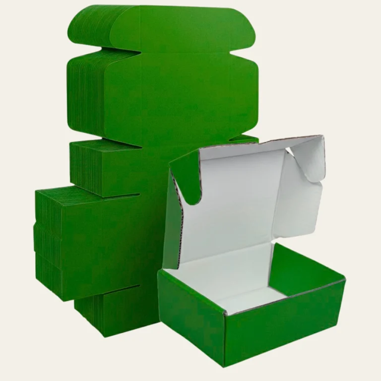 Green Corrugated Boxes - Hot Custom Boxes