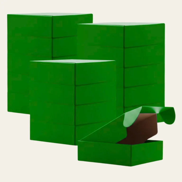 Green Corrugated Boxes - Hot Custom Boxes