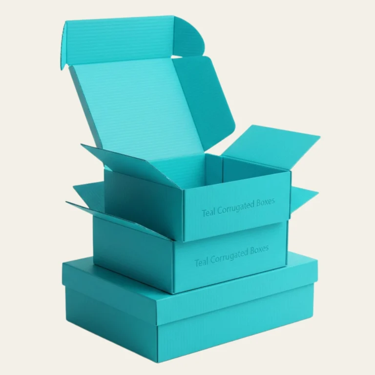 Teal Corrugated Boxes - Custom Corrugated Boxes