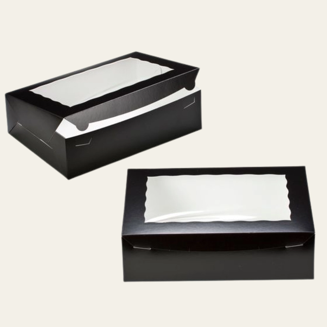 Black Bakery Boxes - Custom Bakery Packaging Boxes