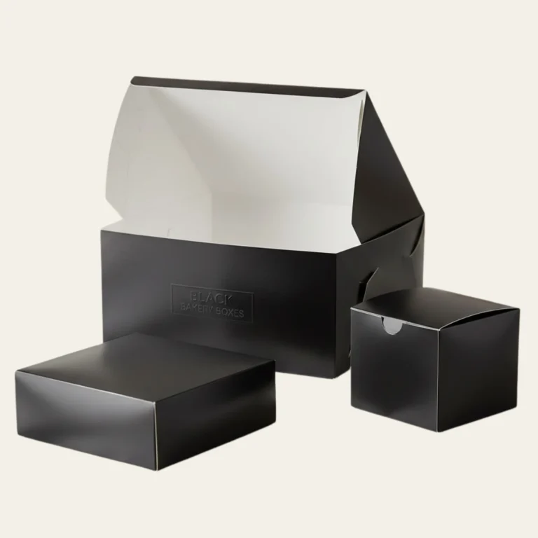 Black Bakery Boxes - Custom Bakery Packaging Boxes