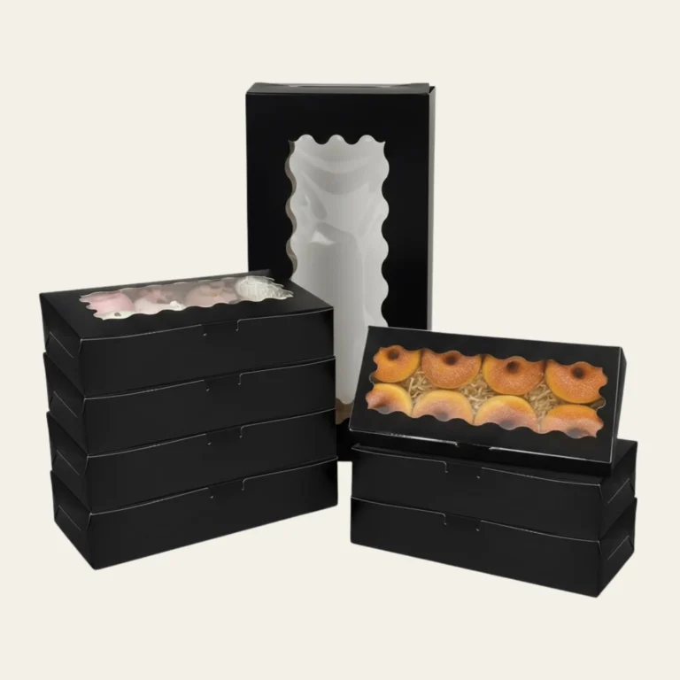 Black Bakery Boxes - Custom Bakery Packaging Boxes