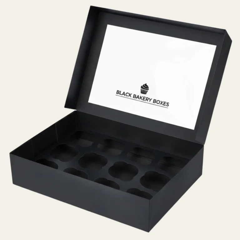 Black Bakery Boxes - Custom Bakery Packaging Boxes