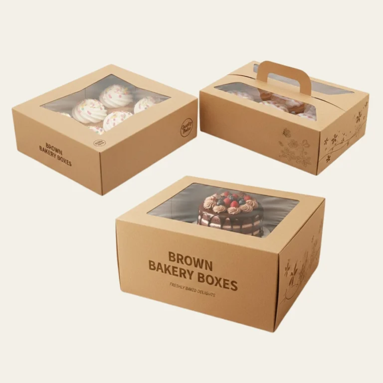 Brown Bakery Boxes - Custom Bakery Packaging Boxes