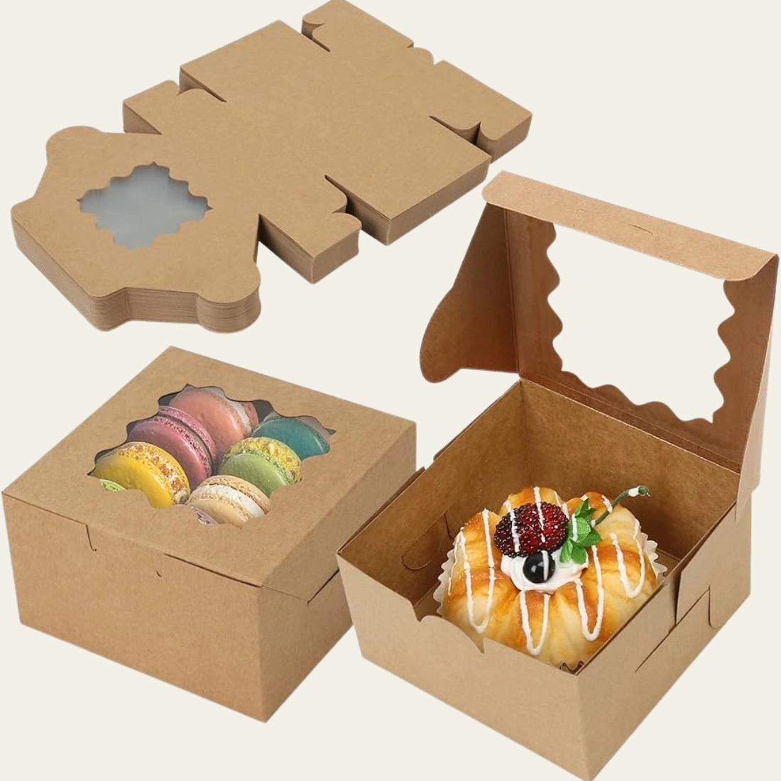 Brown Bakery Boxes - Custom Bakery Packaging Boxes