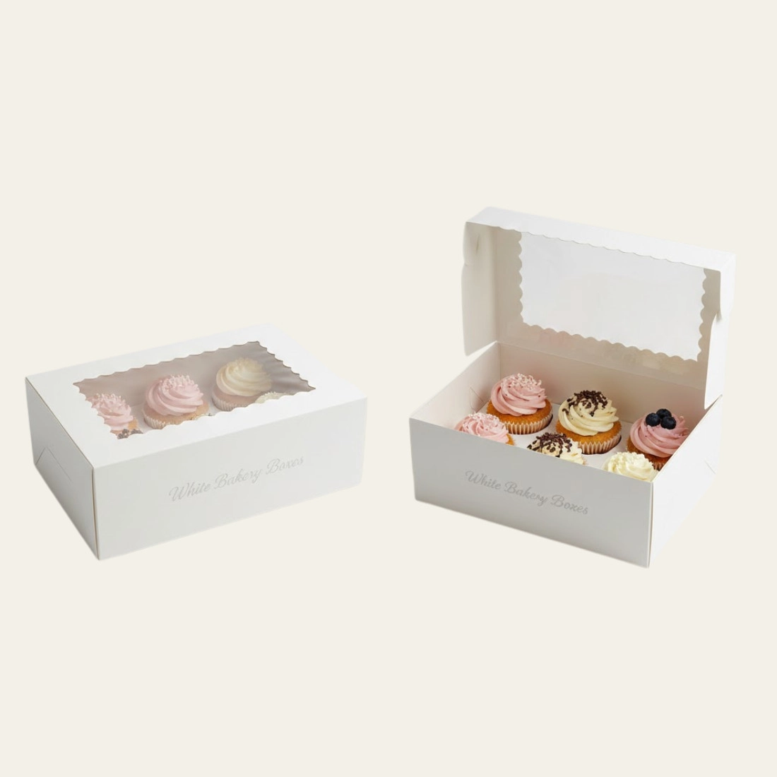 White Bakery Boxes - Custom Bakery Packaging Boxes