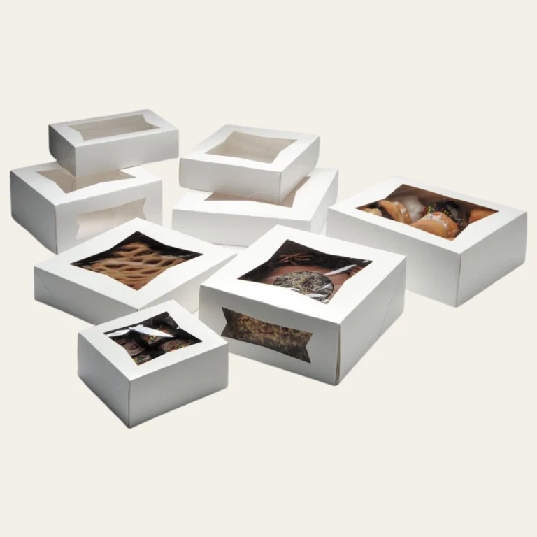 White Bakery Boxes - Custom Bakery Packaging Boxes