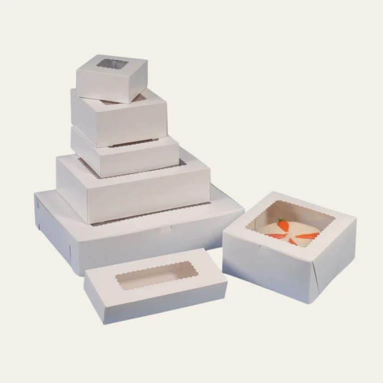 White Bakery Boxes - Custom Bakery Packaging Boxes